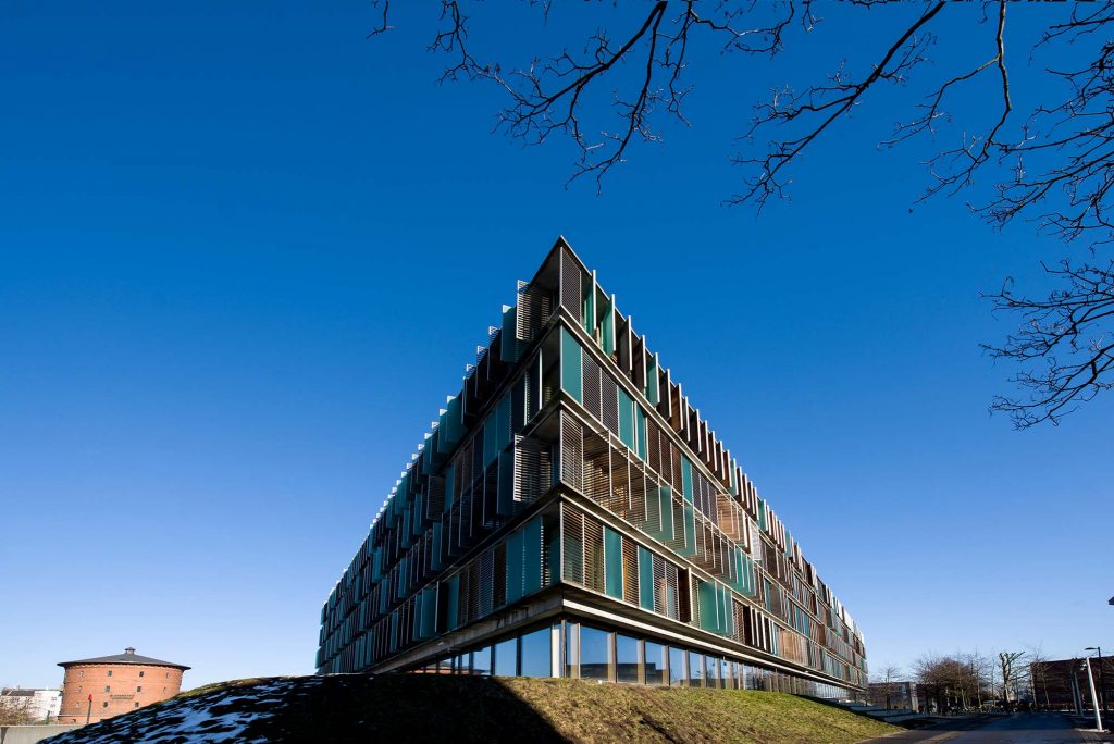 The Wedge seen from outside with blue sky